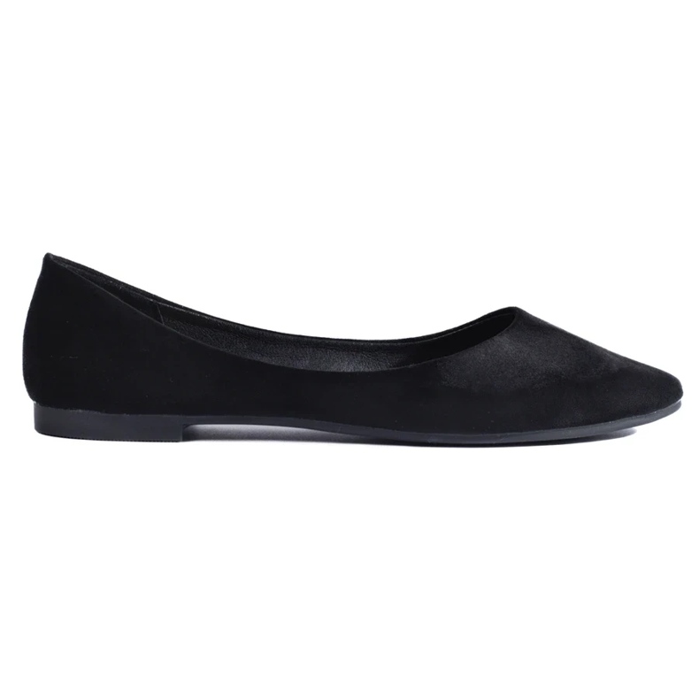 Bequeme Ballerinas aus Wildleder schwarz