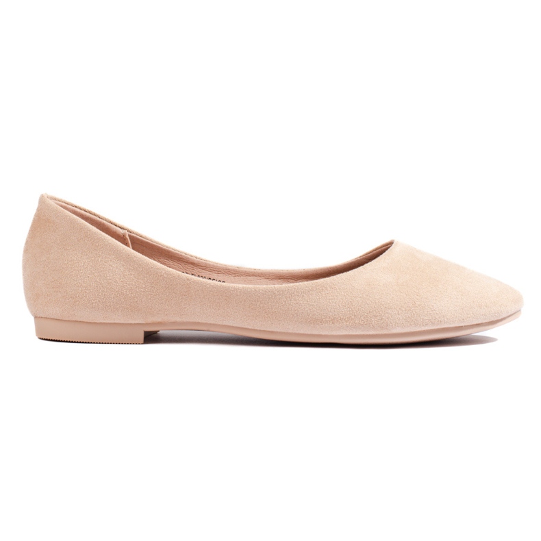 Bequeme Ballerinas aus Wildleder beige