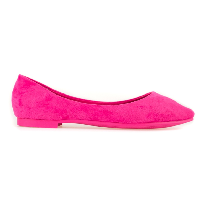 Bequeme Shelovet-Ballerinas aus Wildleder rosa
