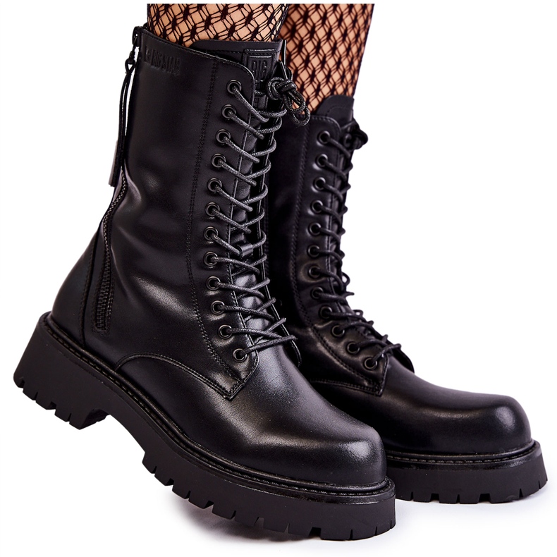 Lederstiefel Glany Big Star KK274494 Schwarz