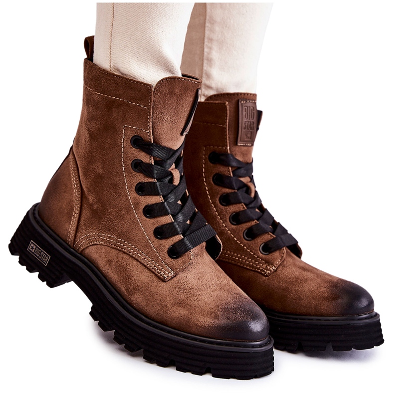 Damen Wildlederstiefel Big Star KK274504 Braun