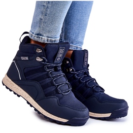 Hohe Trekkingschuhe für Damen Big Star KK274611 Marineblau