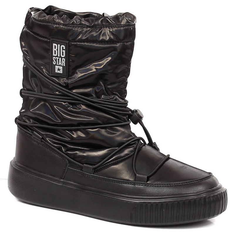 Schneestiefel Metallic, Schlupf schwarz Big Star KK274193