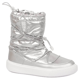 Schneestiefel zum Hineinschlüpfen in Silbermetallic Big Star KK274195