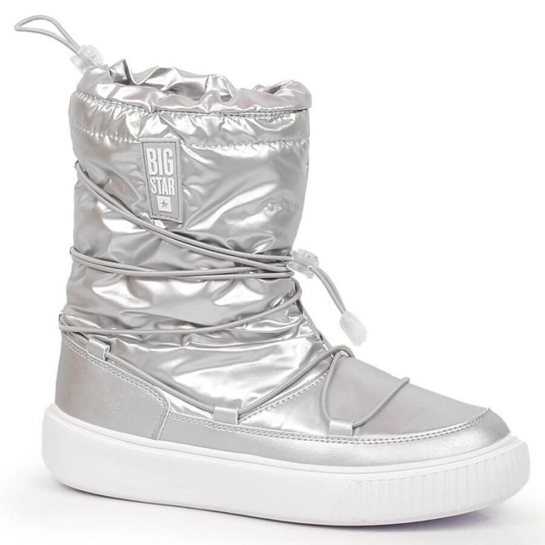 Metallisch isolierte Schneestiefel Big Star W INT1783C silber-