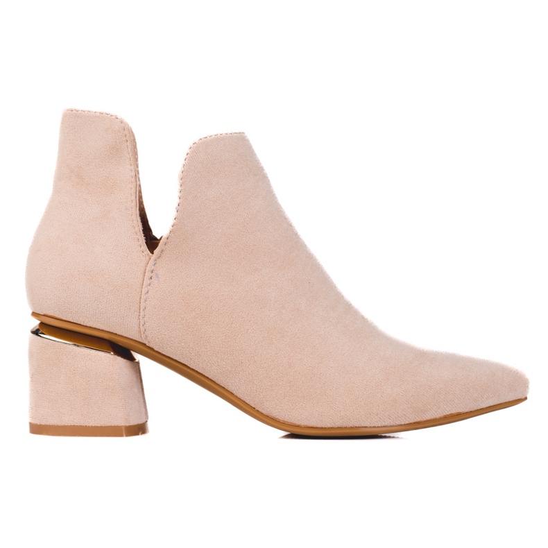 Beige Damenstiefel im Shelovet-Schnitt