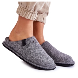 Klassische Filz Damenhausschuhe Big Star KK276014 Grau