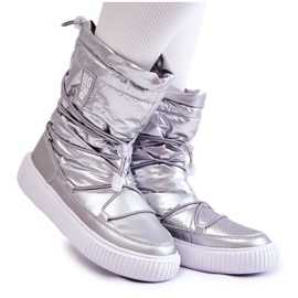 Isolierte Schneestiefel für Damen Big Star KK274195 Silber