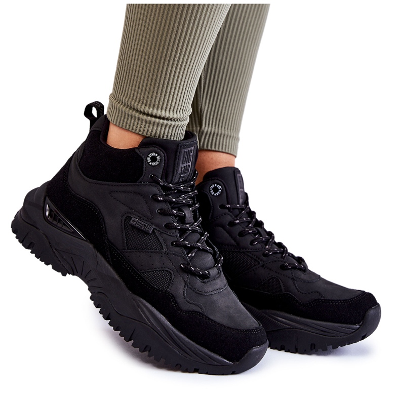 Damen High Sportschuhe Memory Foam System Big Star KK274356 Schwarz