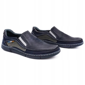 Olivier Herren-Mokassin-Schuhe 283GT, Marineblau