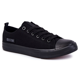 Herren Low Material Sneakers Big Star KK174007 Schwarz