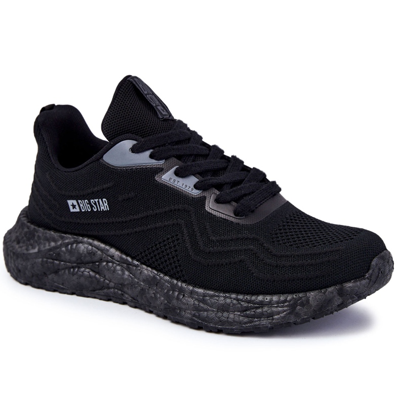 Leichte Herren Sportschuhe Big Star KK174018 Schwarz