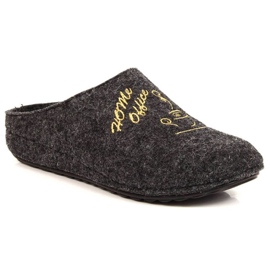 Filippo Komfort-Filzhausschuhe Panto Fino W INT1768 grau