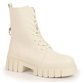 Schnürstiefel und ein mit Reißverschluss isolierter Sergio Leone W SK387B beige