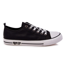 Herren Ledersneaker Big Star KK174047 Schwarz