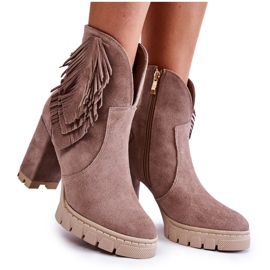 Lewski Shoes Wildleder Plateaustiefel Lewski Schuhe 3251 Cappucino braun