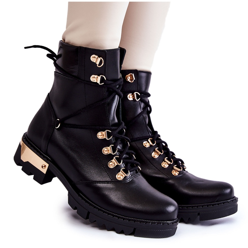 Lewski Shoes Workery Lewski Schuhe 3243 Schwarze Stiefel