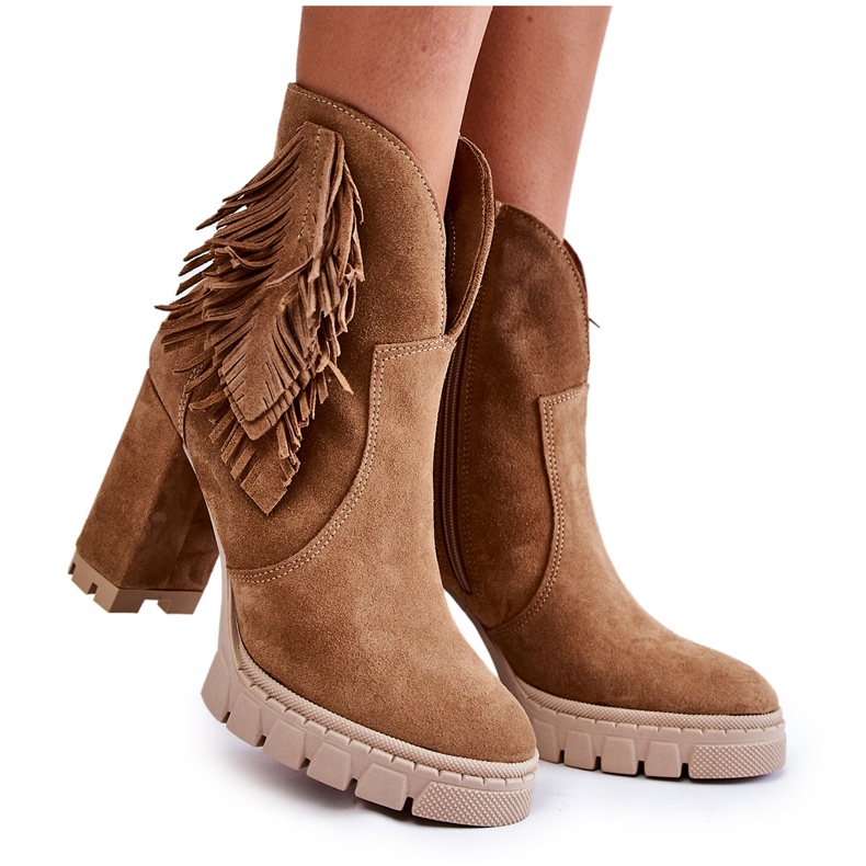 Lewski Shoes Wildleder Plateaustiefel Lewski Schuhe 3251 Beige braun