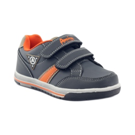 American Club Amerikanische CA51 Sportschuhe mit Klettverschluss grau orange