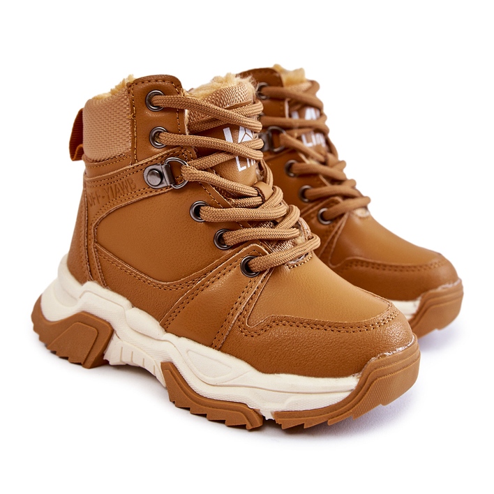 FR1 Kinderstiefel Warm Trappers mit Reißverschluss Camel Marvin braun
