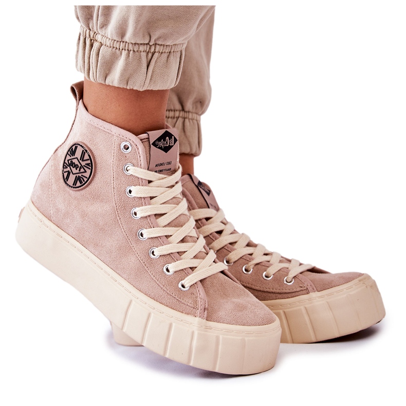 Lee Cooper LCJ-22-31-1434L Beige Hohe Turnschuhe