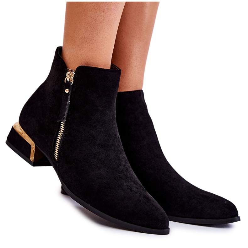 PS1 Warme Stiefel aus Veloursleder für Damen Schwarz Laufey