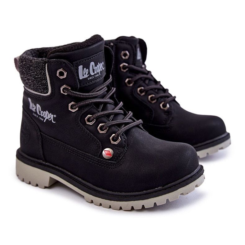 Schwarze Kinderstiefel Lee Cooper LCJ-22-01-1491