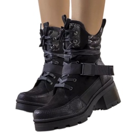 BM Schwarze Pilastri-Schuhe mit hohen Absätzen