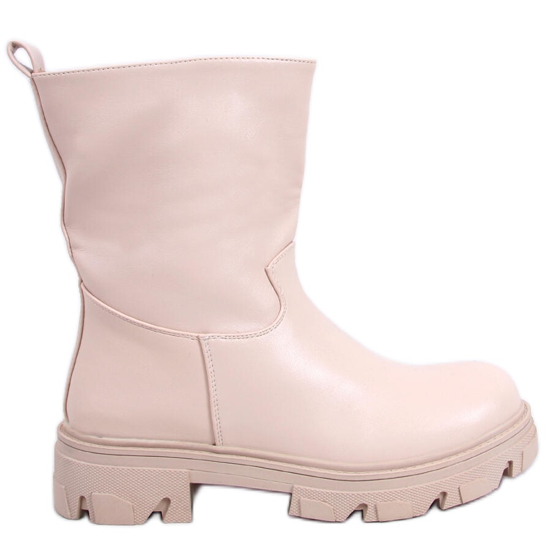 Stevens Beige Stiefeletten mit geradem Obermaterial