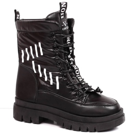 Schneestiefel zum Schnüren für Damen mit schwarzem Vinceza-Plateau