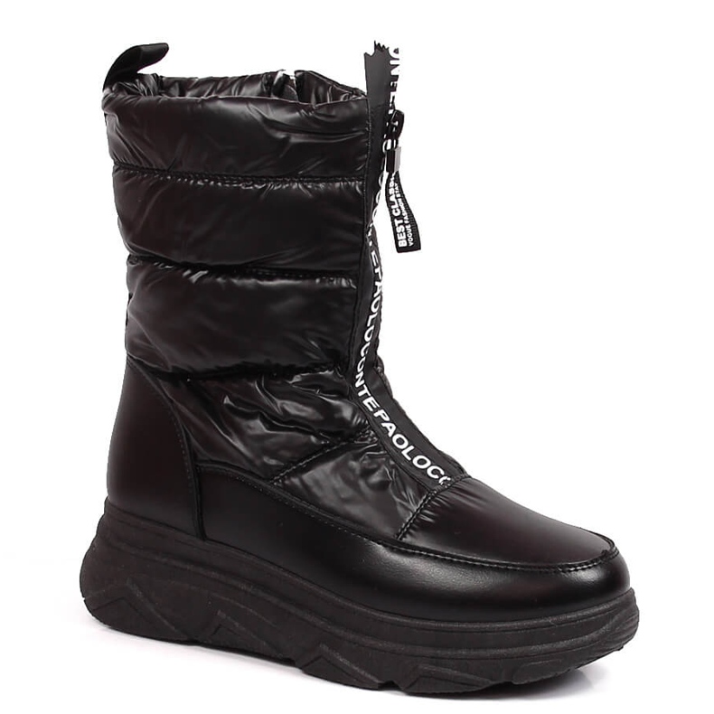 Damen Schneestiefel mit Reißverschluss schwarz Potocki