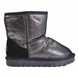 Silberne Schneestiefel für Mädchen grau