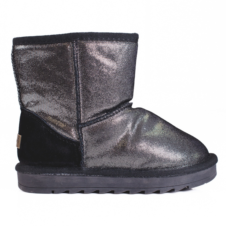 Silberne Schneestiefel für Mädchen grau