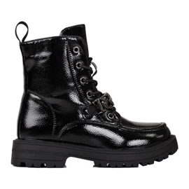 Schwarze Schnürstiefel für Mädchen