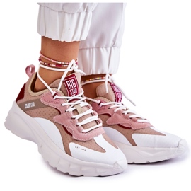 Damen Sportschuhe Big Star KK274055 Beige weiß