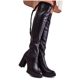 Lederstiefel auf der Lewski Shoes 3245 Black Platform schwarz