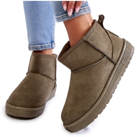 Warme Schneestiefel für Damen Big Star KK274292 Khaki braun