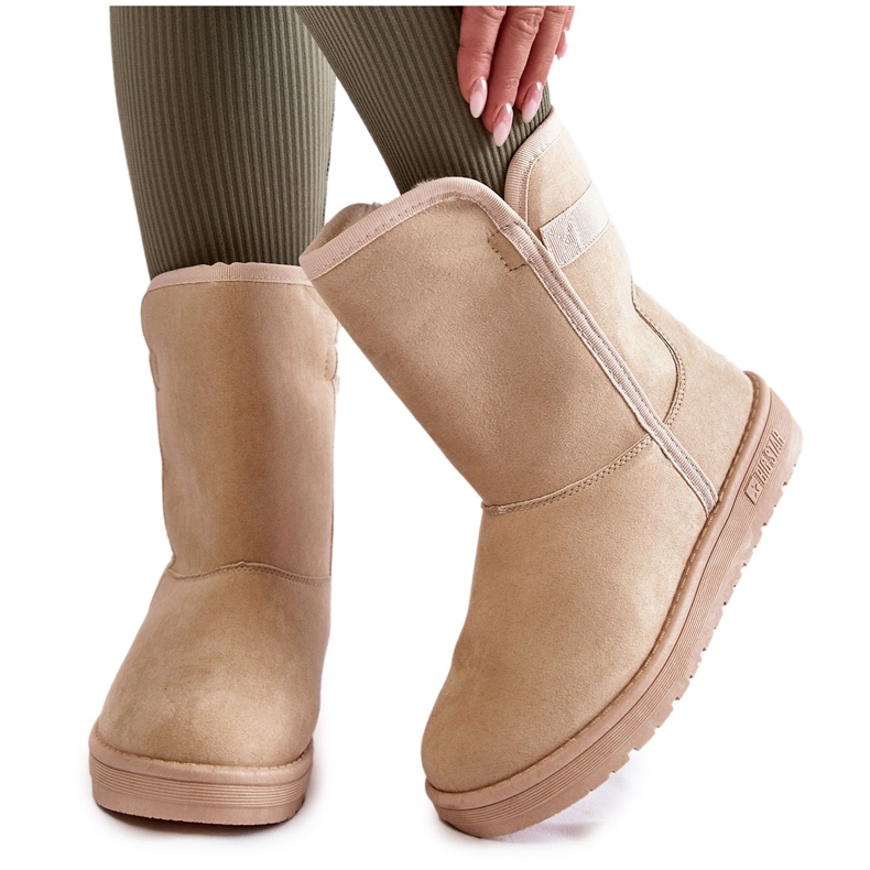 Hohe Schneestiefel für Damen Big Star KK274617 Hellbeige