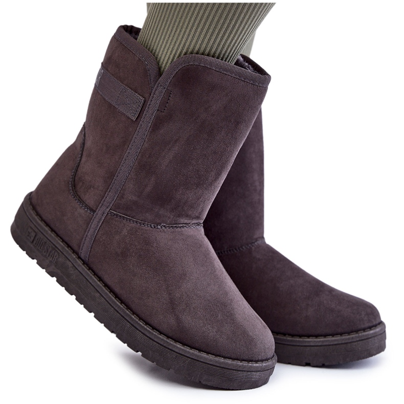 Damen Hohe Schneestiefel Big Star KK274619 Grau