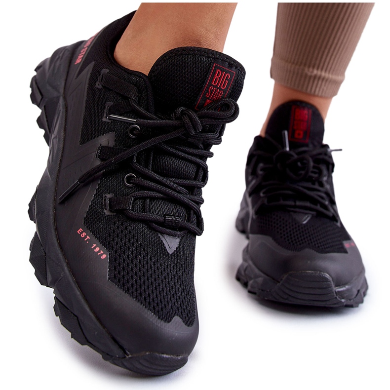 Damen Sneakers Memory Foam System Big Star KK274211 Schwarz