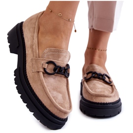 Damen-Loafer Wildleder-Loafer La.Fi Beige Willows