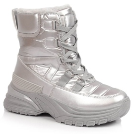 Metallic-Schnür-Schneestiefel Potocki W WOL117B silber-