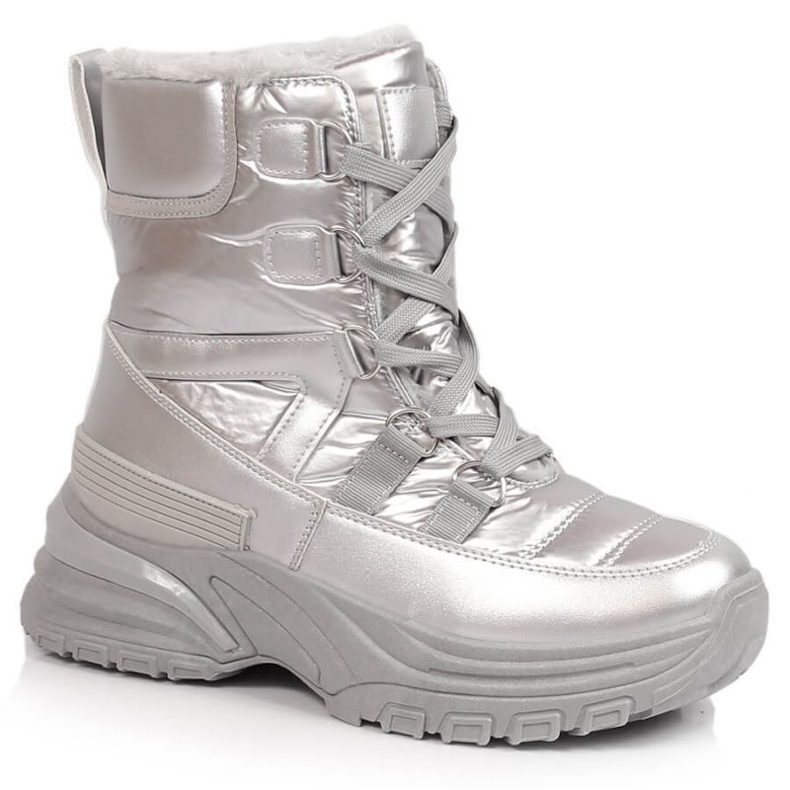 Metallic-Schnür-Schneestiefel Potocki W WOL117B silber-