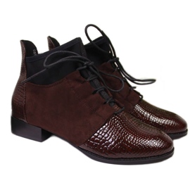 Mit Schlangenhaut isolierte Stiefel Filippo W PAW267B braun