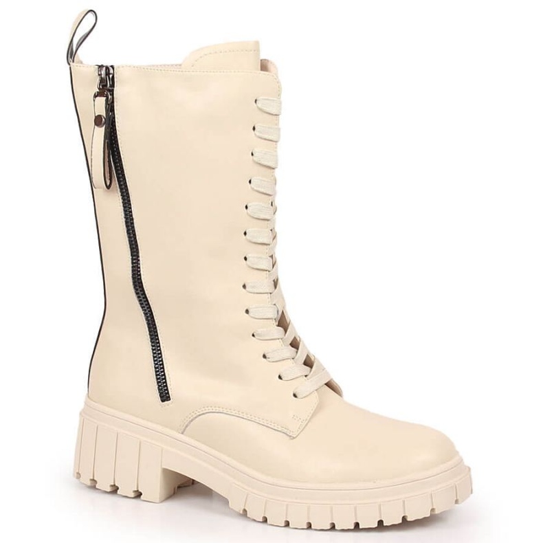 Isolierte Lederstiefel Artiker W HBH38B beige