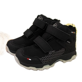 Schneeschuhe wasserdicht Klettverschluss American Club Jr AM851A schwarz