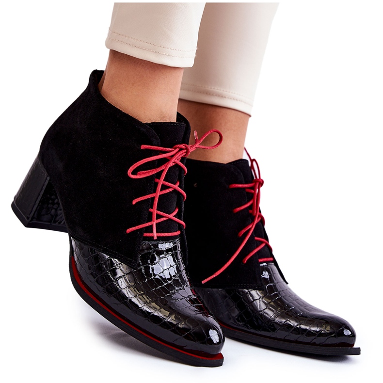 PA2 Damenstiefel mit niedrigem Absatz Schwarz Ebba