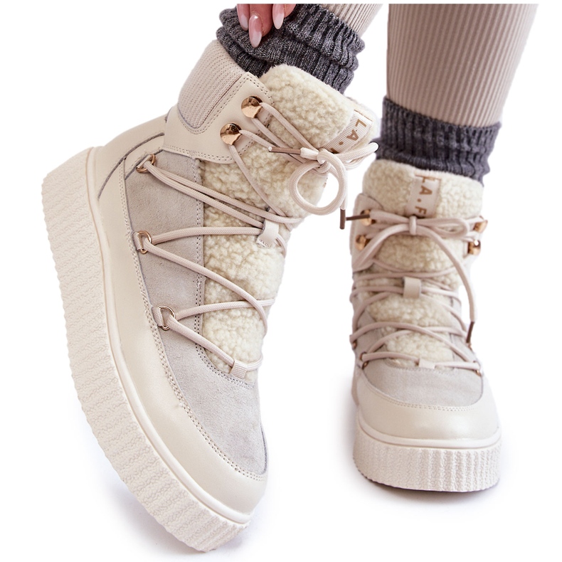 PL4 Damen-Schneestiefel La.Fi 280072W-QN Hellbeige