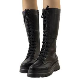 PA1 Schwarze Bikatu-Stiefel