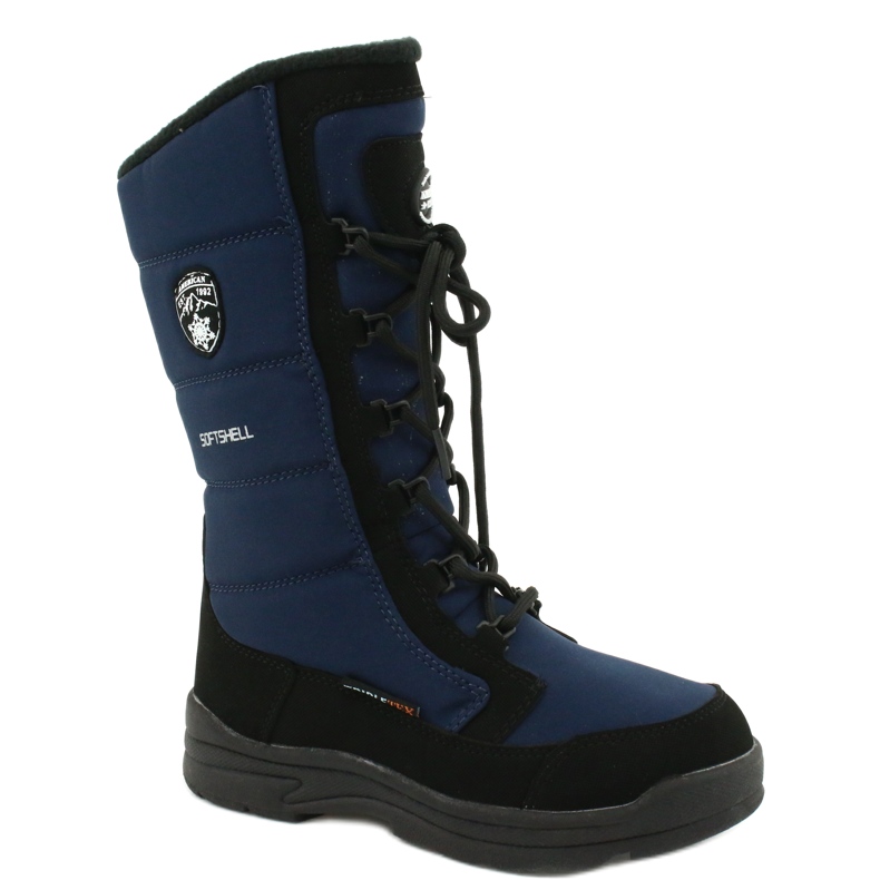 American Club Amerikanische Kindersoftshell -Stiefel mit SN12/22 Navy Membran blau
